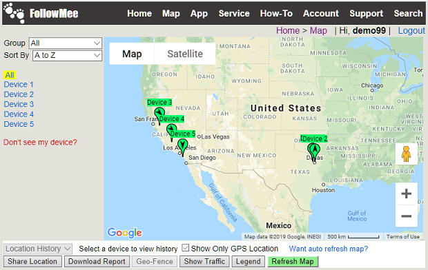 FollowMee GPS Tracker | How to location?